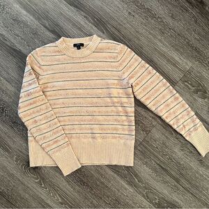 J. Crew Sequin Stripe Supersoft Yarn Sweater